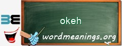 WordMeaning blackboard for okeh